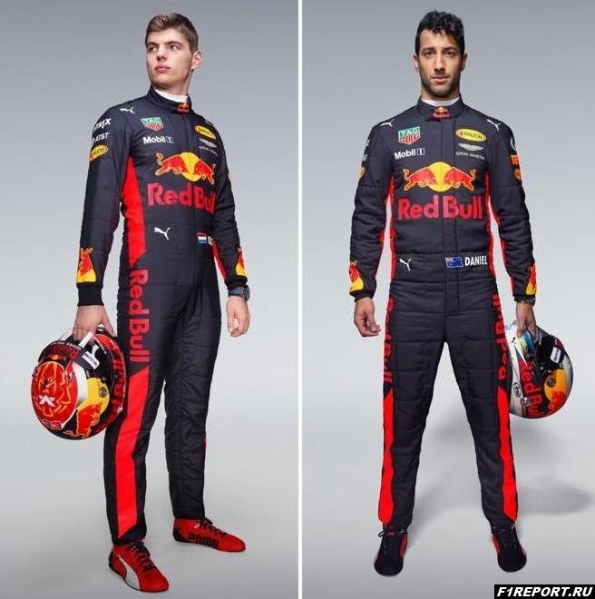 Команда Red Bull показала новые костюмы гонщиков