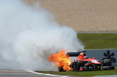 Пожар на машине Бьянки, Гран При Германии 2013