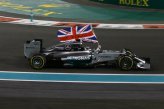 Race winner and World Champion Lewis Hamilton (GBR) Mercedes AMG F1 W05 celebrates.
