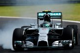 Nico Rosberg (GER) Mercedes AMG F1 W05 locks up under braking.