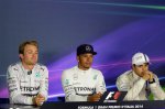 Post race Press Conference and results: 1st Lewis Hamilton (GBR) Mercedes AMG F1, centre. 2nd Nico Rosberg (GER) Mercedes AMG F1, left. 3rd Felipe Massa (BRA) Williams Martini Racing, right.