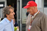 Alain Prost (FRA) and Niki Lauda (AUT) Mercedes AMG F1 Non-Executive Chairman.