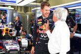 Sebastian Vettel (GER) Red Bull Racing and Bernie Ecclestone (GBR) CEO