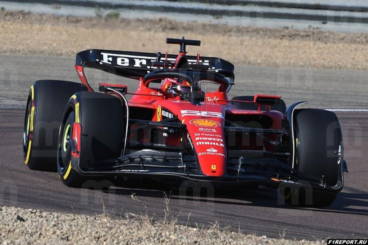 У болида Ferrari на скорости деформируется нос