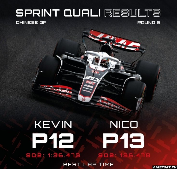 Оба гонщика Haas не смогли выйти в финал квалификации к спринту